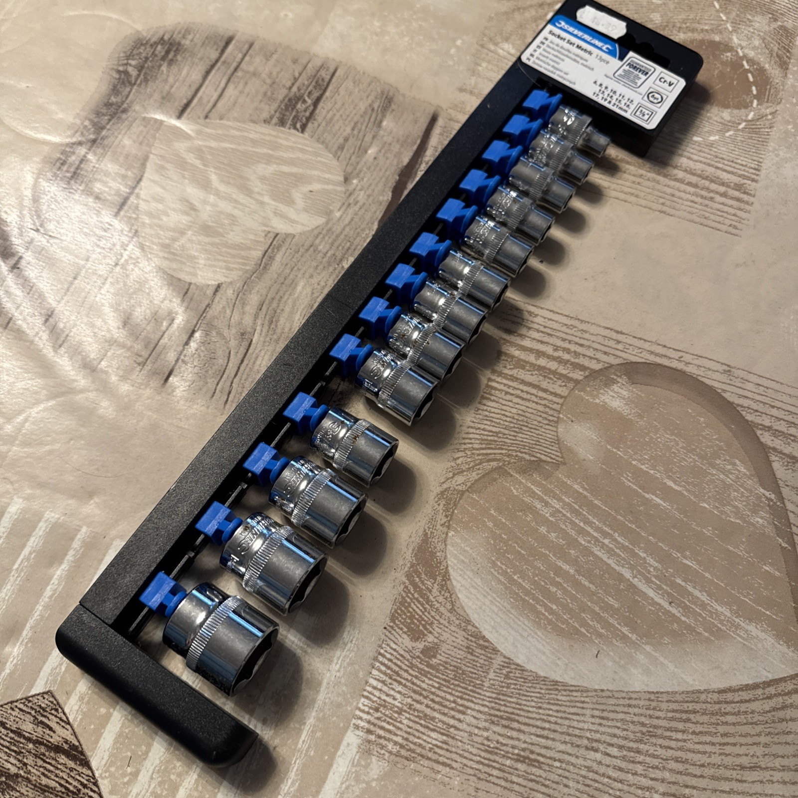 New Silverline 3/8″ Drive 13pc Metric Socket Set 6-21mm, Item code: 868518, 6-pt