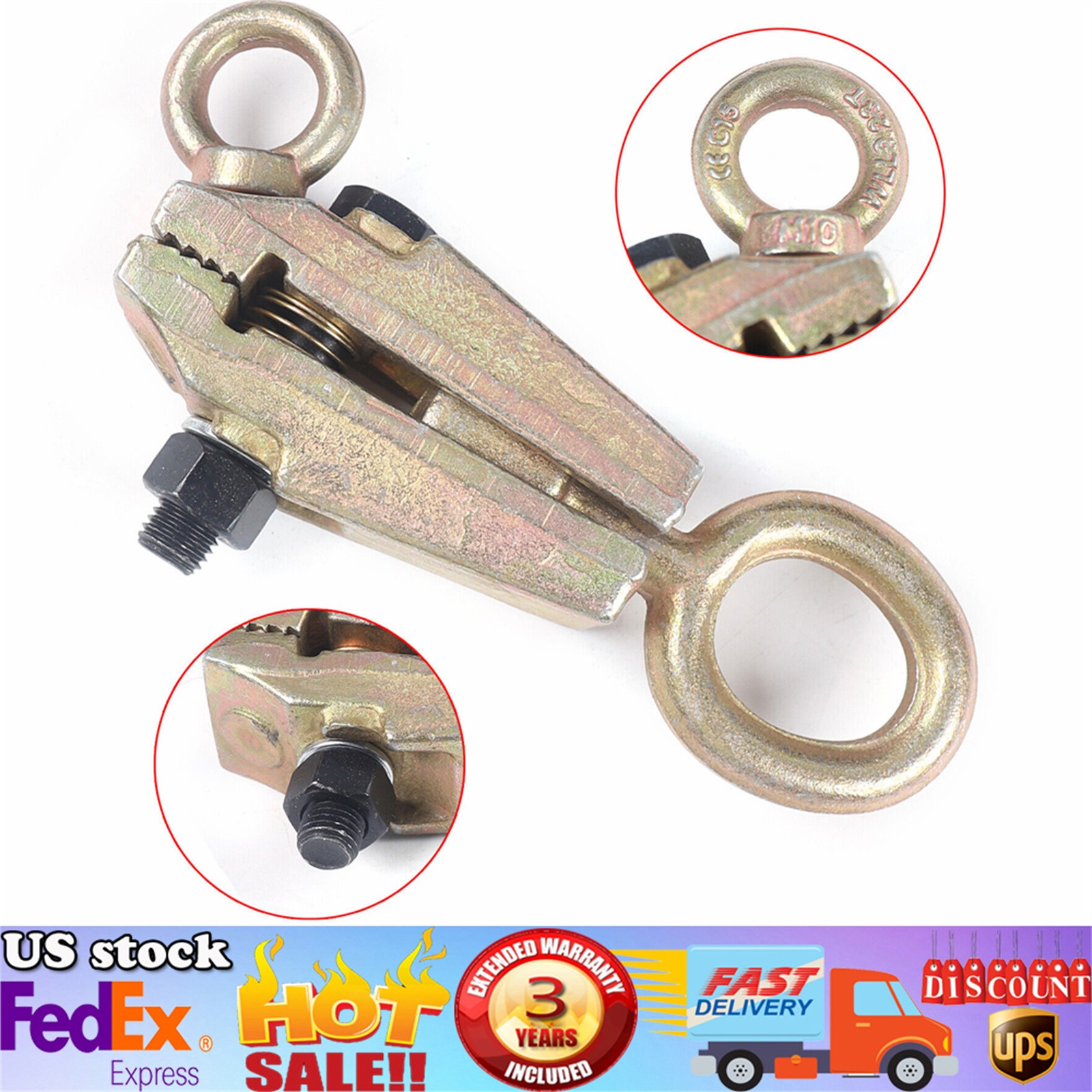 2-Way Automobile Sheet Metal Clamp Car Body Dent Repair Tool Pull Clamp Puller