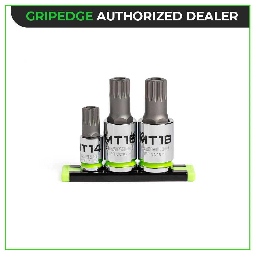 Grip Edge Tools 3-Piece Triple Square Socket Set 3/8 and 1/2 Dr IPTS3S New