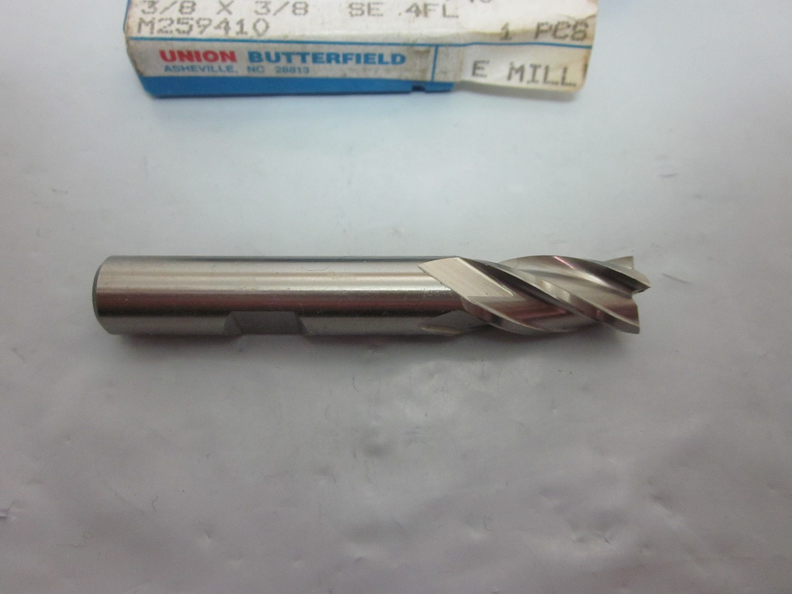 NOS UNION BUTTERFIELD 3/8″ x 3/8″ SE 4 FLUTE END MILL