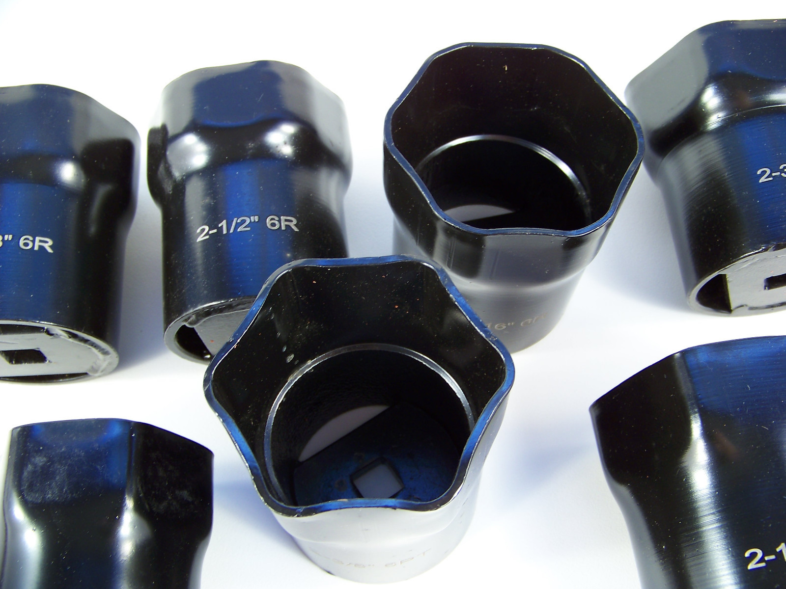 7pc 1/2 Drive SAE / Metric Thin DEEP Axle Lock Nut SOCKET SET 6 Pt Hex & Rounded