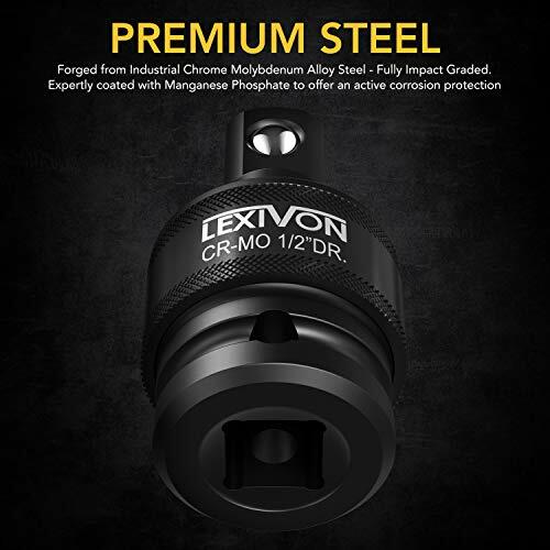 3 Universal Joint Ball Socket Swivel 1/4 3/8 1/2 Tools Impact Drive Sockets Set