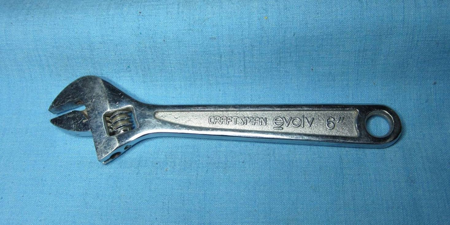 Craftsman Evolv Crescent Wrench 6″ ADJUSTABLE WRENCH 150mm USA 16568 Z