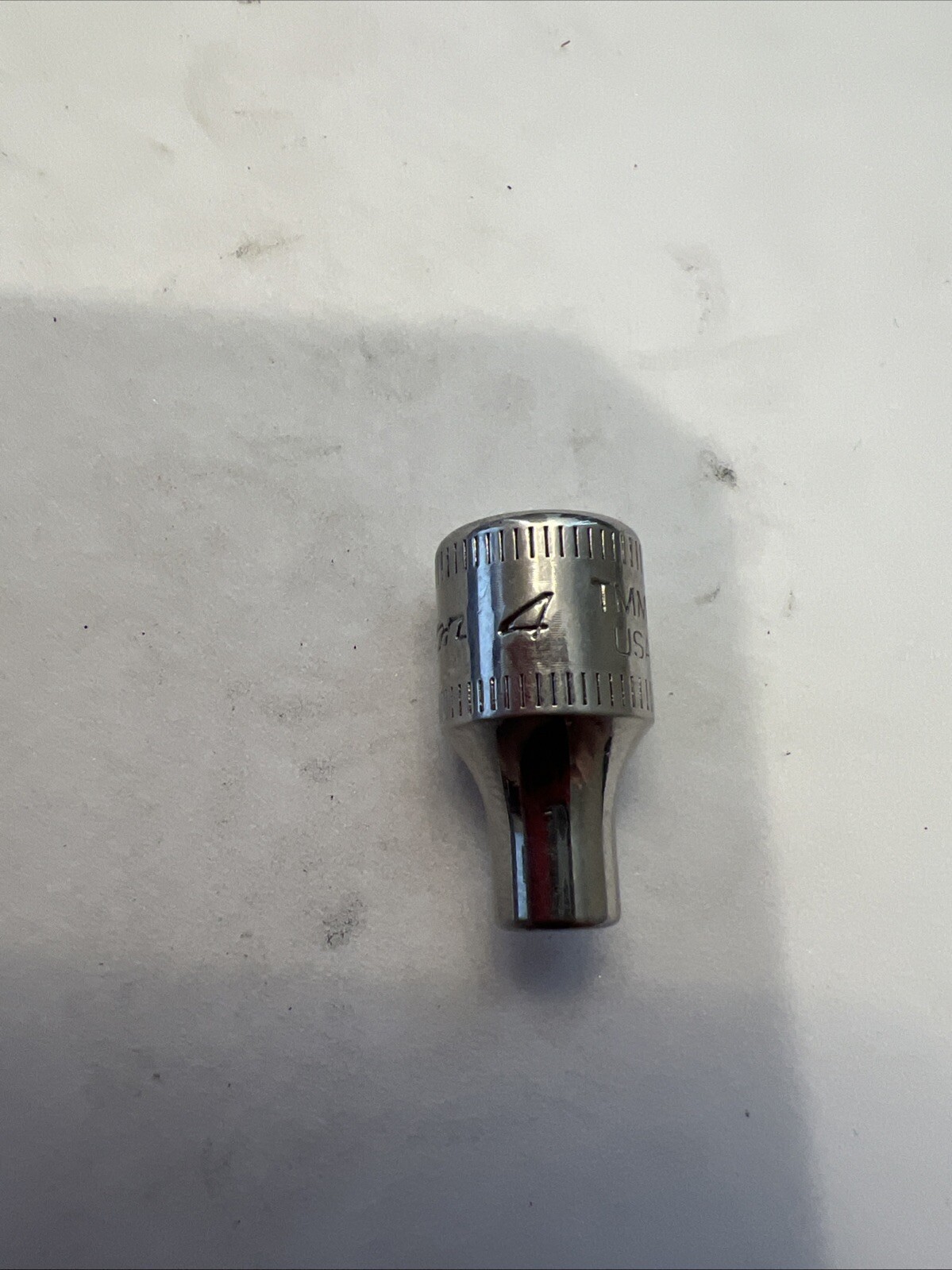 Snap-On Tools USA 1/4″ Drive 6pt 4mm Metric Shallow Chrome Socket TMM4