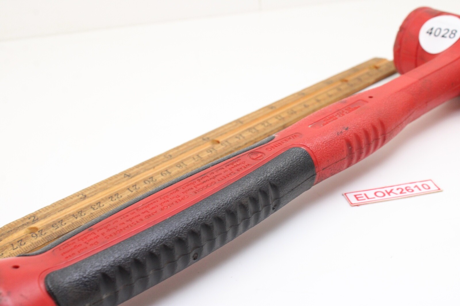 Snap-On HBFE24 24 Oz 13″ Red Soft Grip Handle Dead Blow Body Hammer USA