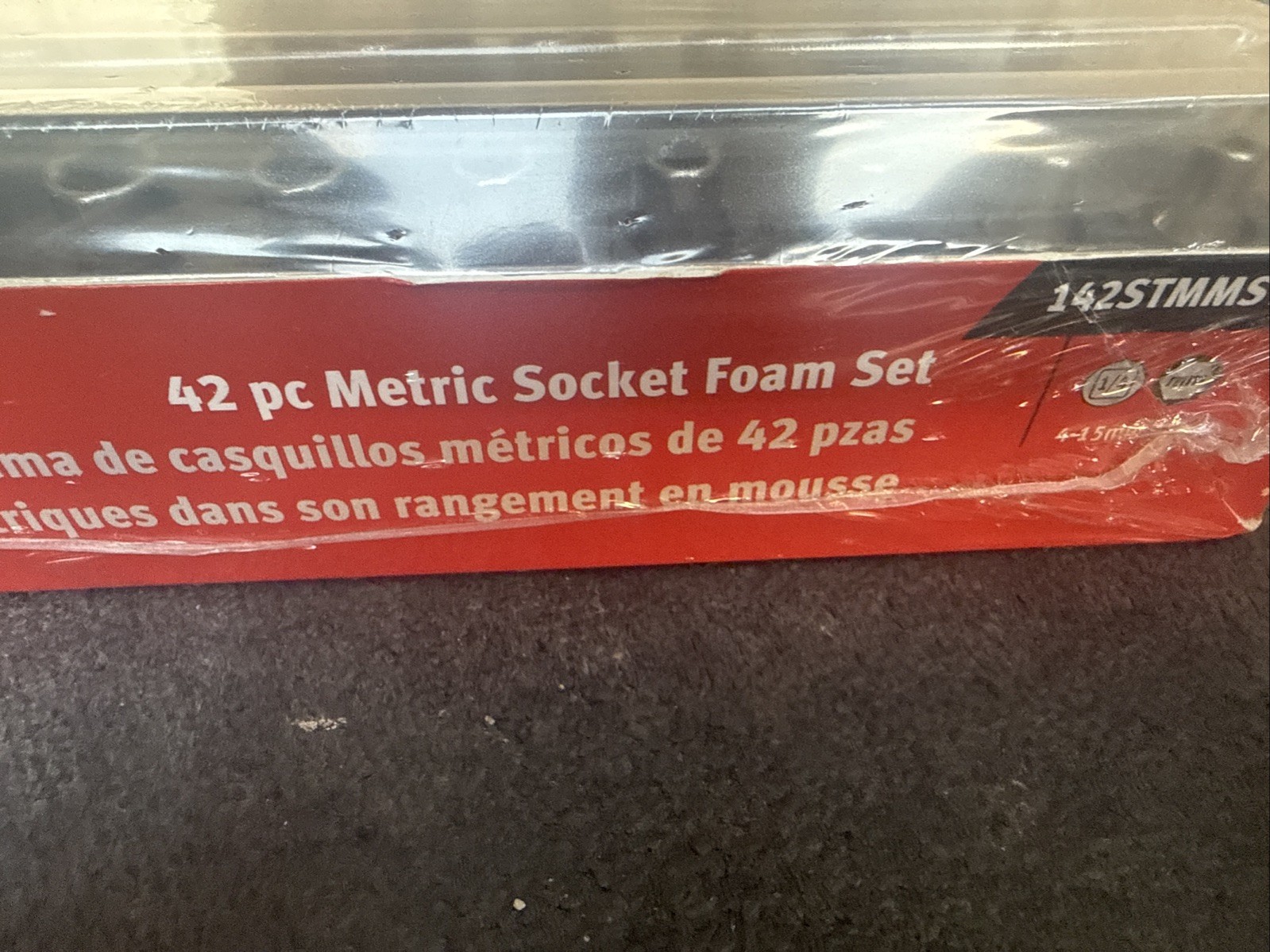 For Snap-on 42 PIECE 1/4″ Drive 6-Point Metric Socket Set with Red PRO-FI Foam