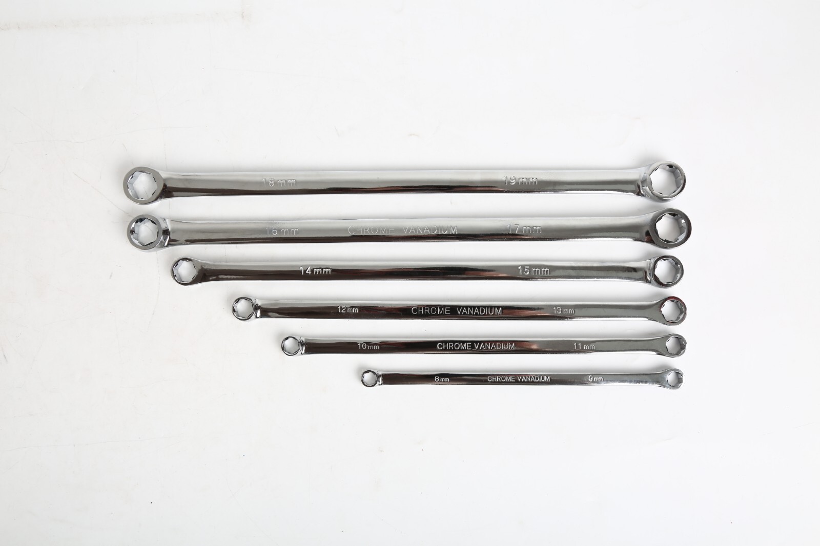 6 Pc 45-Degree Metric Bolt Extractor Wrench Set Offset Box End Wrenches 8 -19 mm