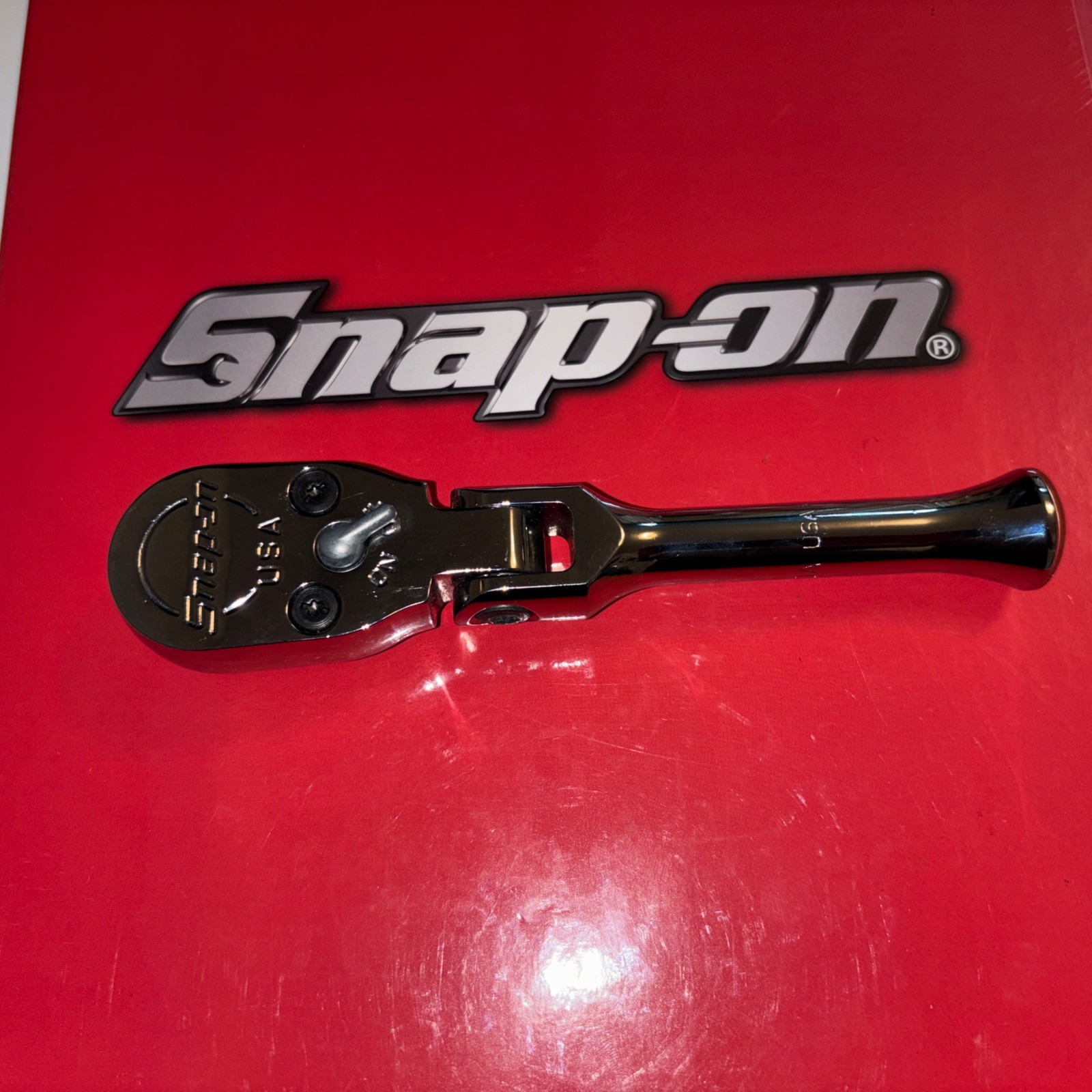 SNAP-ON TOOLS NEW 1/2 DR. SHORT HANDLE FLEX HEAD RATCHET SKF80A, USA