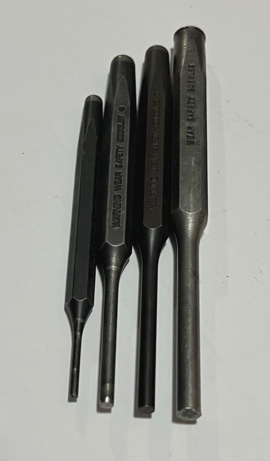 Snap On Pin Punch Set 4 pc 3/21 – 5/32 – 3/16 – 1/4 USA