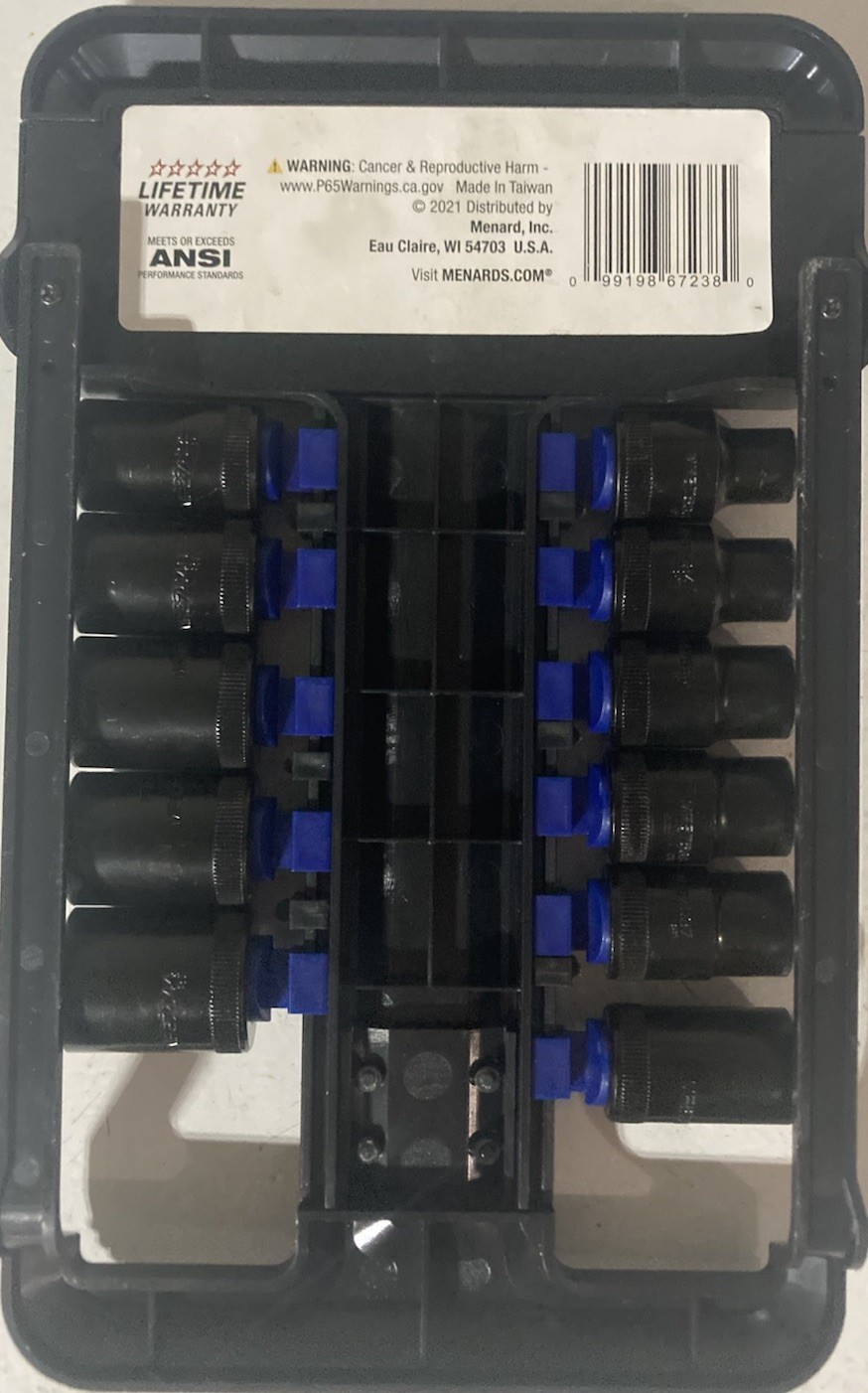 Metric + SAE Shallow 1/2” Impact Socket Set Masterforce/Quinn. Mixed Used + New.