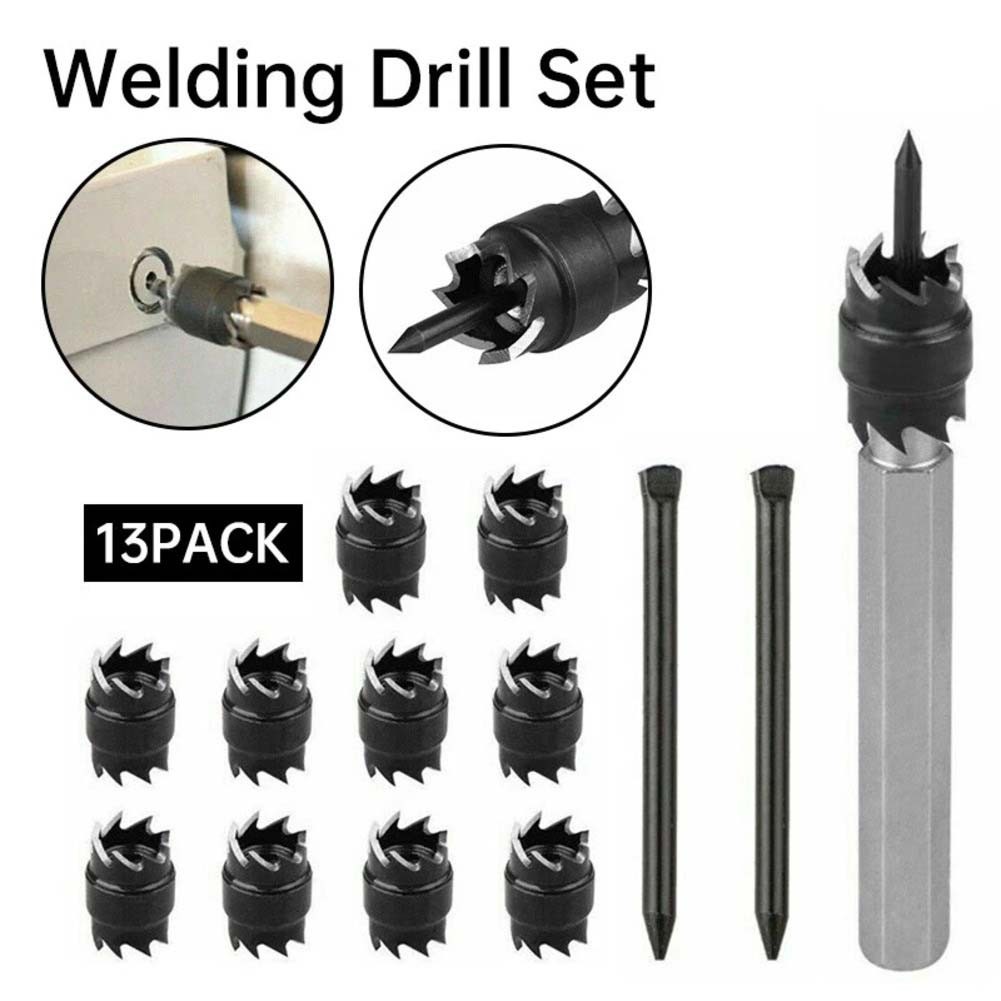 High Speed Steel 13 Pack Double Sided Spot Weld Cutter Set 38 Inch Length