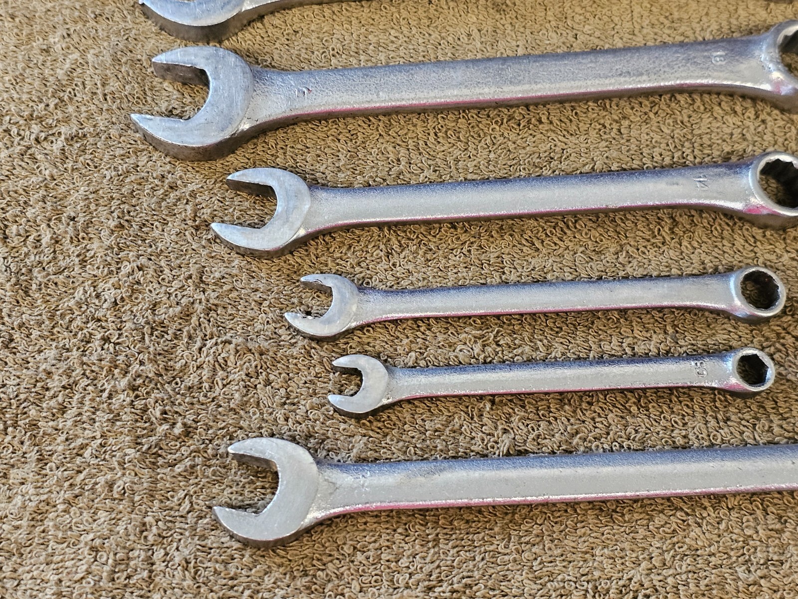 7 Pro America Combination Wrench Set Sae 13/16 9/16 7/16 5/16 1/4 1/2 7/16″ USA