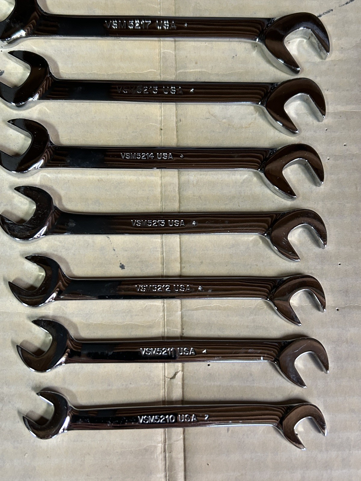 Snap-on Tools 7pc Metric 10mm-17mm 4-Way Angle Head Open End Wrench Set