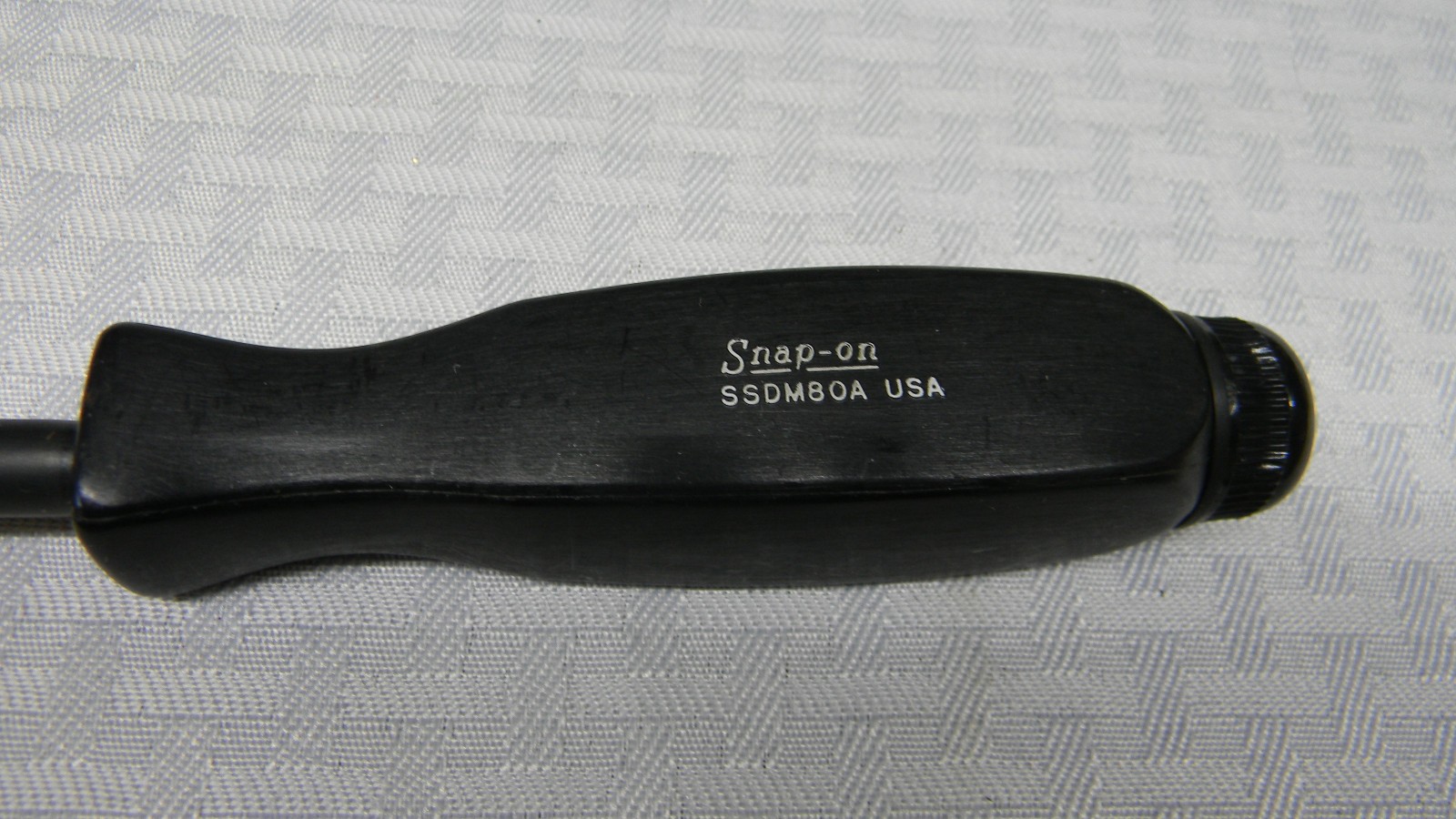 VINTAGE SNAP-ON 12″ LONG BLACK HARD HANDLE MAGNETIC TORX BIT DRIVER #SSDM80A