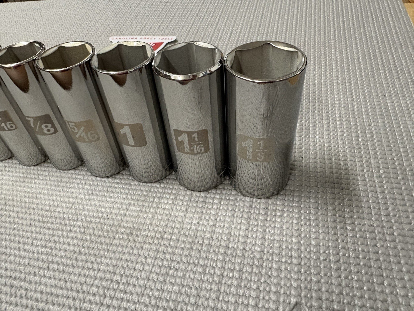 Sears Craftsman USA 11pc 1/2” Drive SAE Easy Read Sockets 1/2 – 1-1/8” Dual Mark