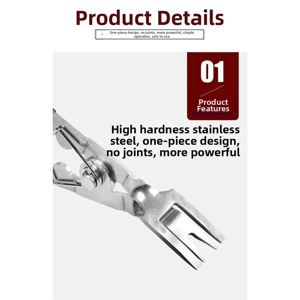 Stainless Steel Plastic Rivet Remover Pliers with Non Slip Comfortable Handle
