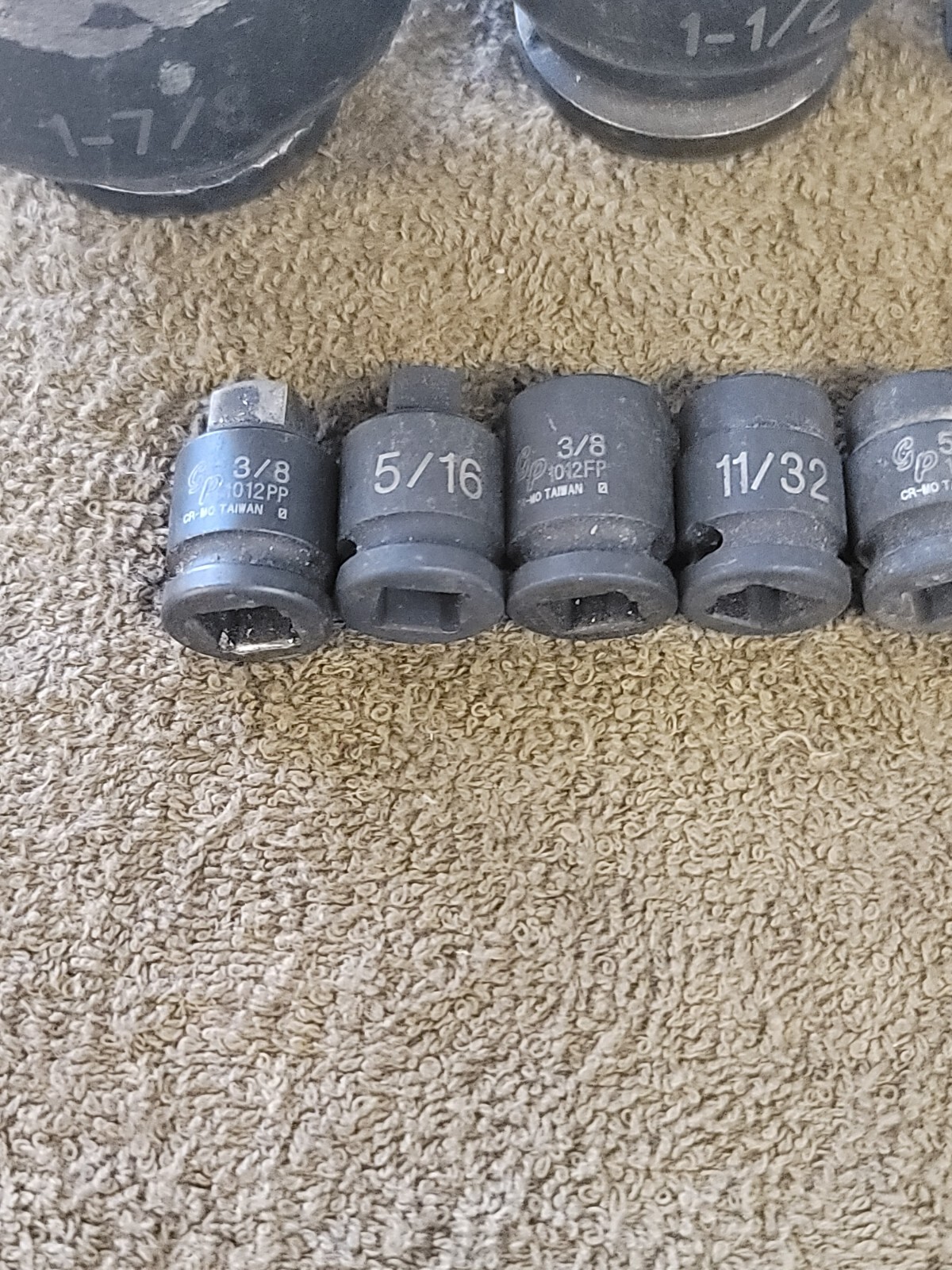 17 Gray Canada GP Impact Hex Socket 3/8 1/2 3/4″ Drive Sae 1-7/8 13/16 19mm 10 8