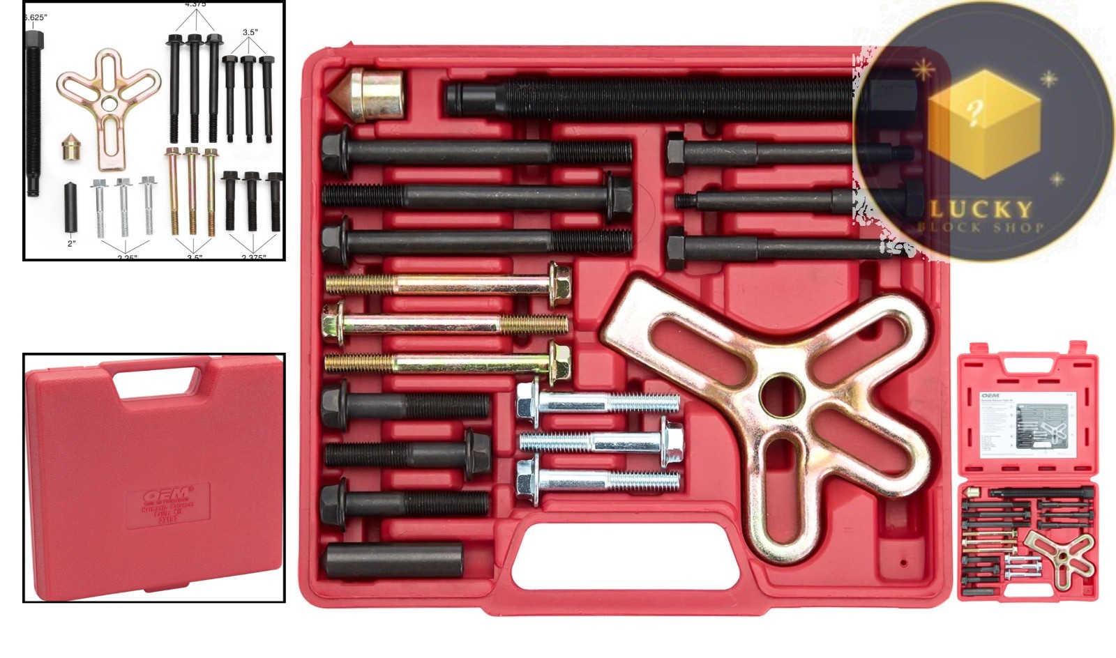 Durable Harmonic Balancer Removal Tool Set with Heat-Treated Components