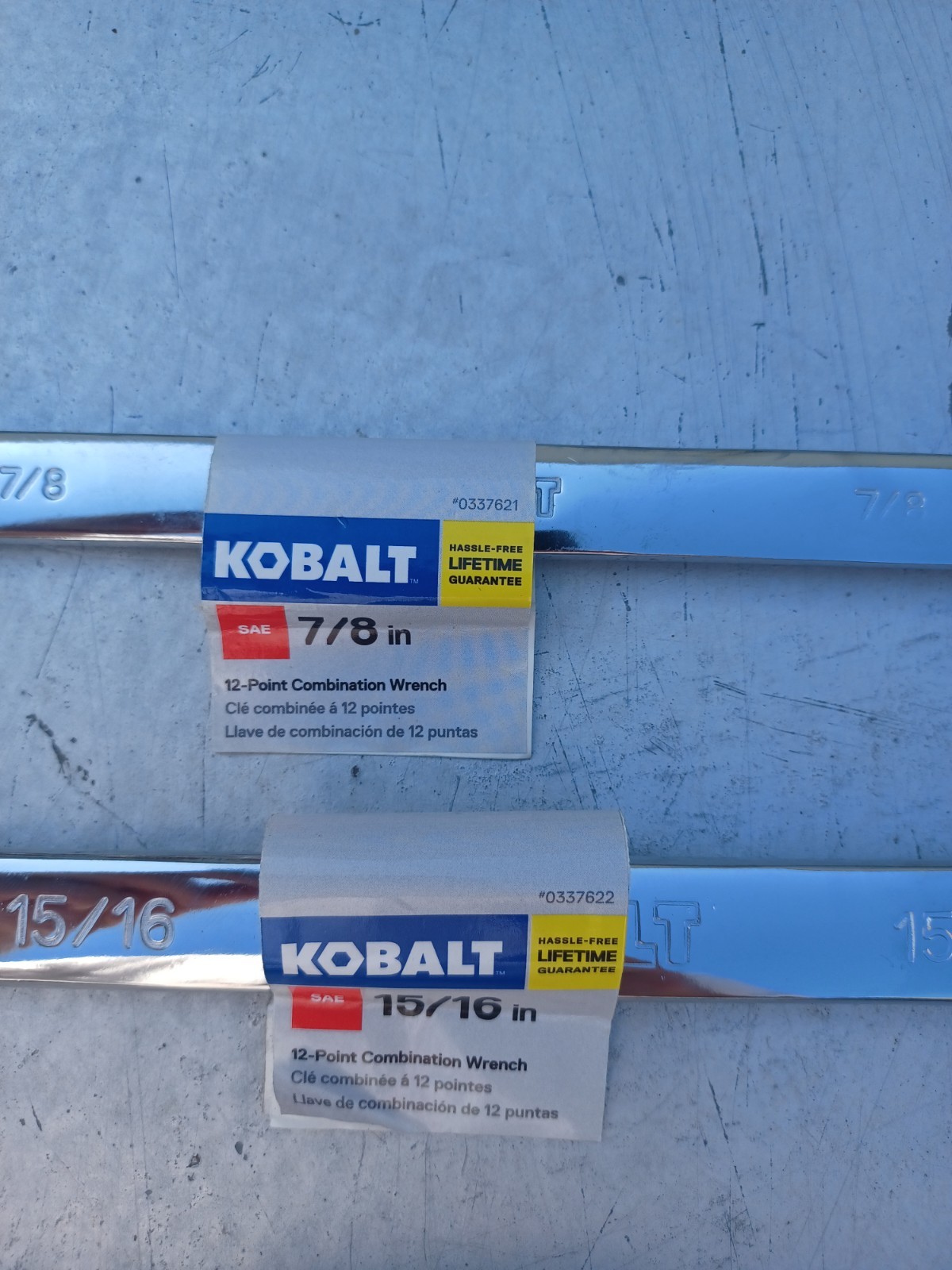 Kobalt SAE 6 Piece Wrench Set – 1-1/4, 1-3/16, 1-1/8, 1, 15/16, 7/8
