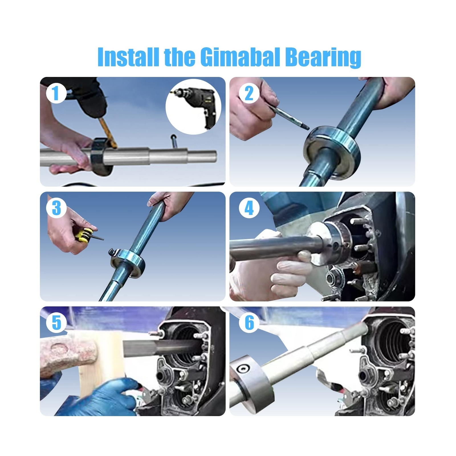 BESTOOL Mercruiser Alignment Tool & Gimbal Bearing Puller Set – Engine Alignm…