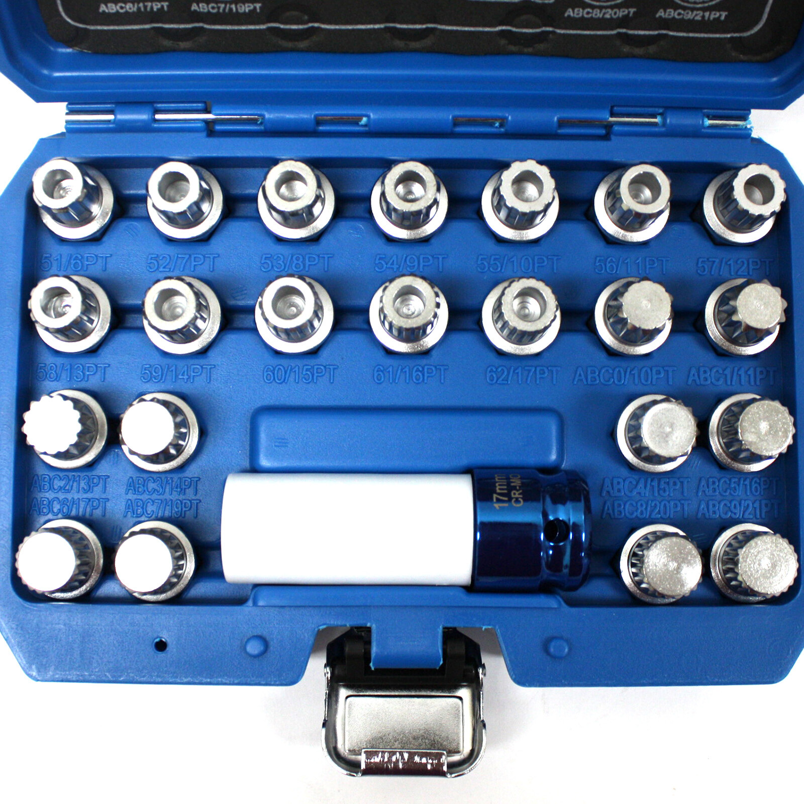 23pc Ribe Multi Spline Wheel Locking Key Set for Lug Nut Stud Removal VAG VW