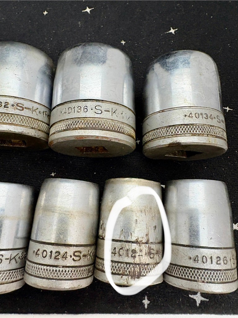 VTG S-K Tooks 14 Piece Set 12 Point Sockets 7/16″ To 1-1/8″ 40114-40136 USA