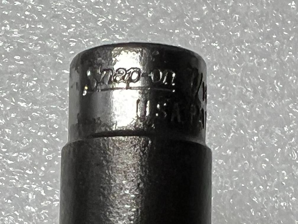 7/16″ SAE SNAP-ON Tools STM14 Flank Drive Deep Socket 1/4″ Drive 6 point USA VTG