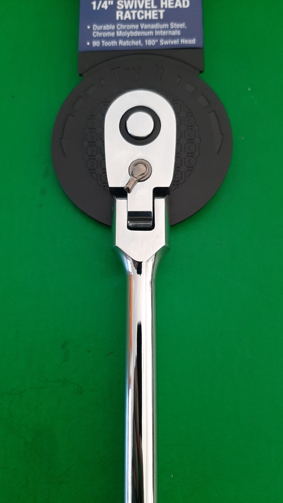 NEW Eastwood 1/4″ Drive 12″ Long Swivel Flex Head Ratchet Soft Grip Handle