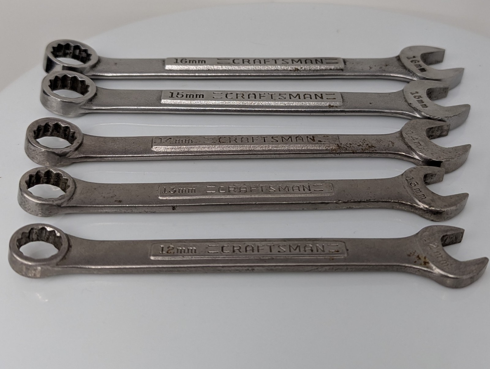 5 Vtg Craftsman Metric Offset Combination Wrench Set 12-16mm 42916-9, 42924