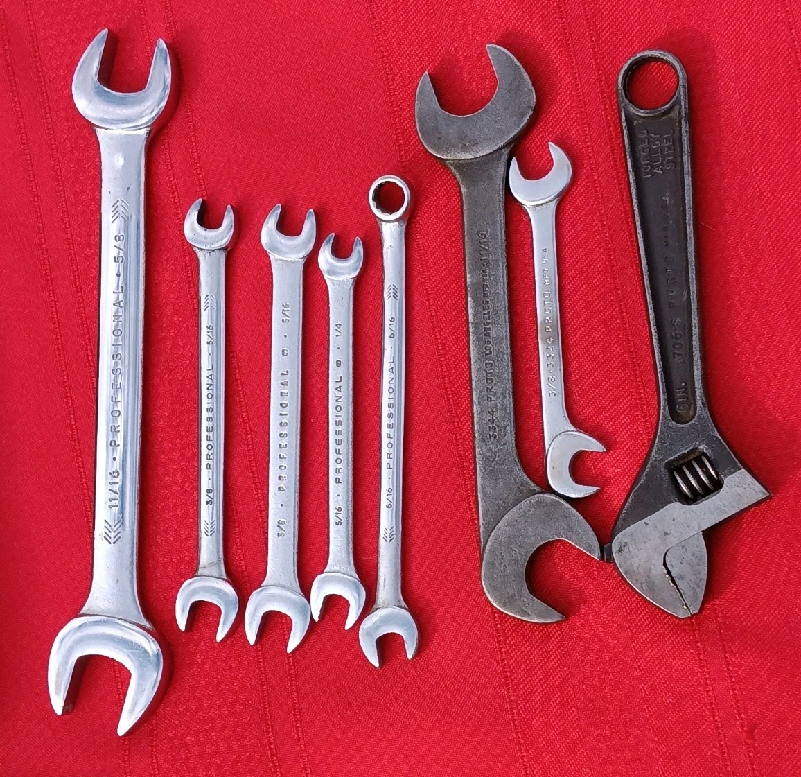 PROTO 20 PIECE 3/8″dr. SAE Mixed Socket Set + Pro wrenches +4 Slimline Crowfoot