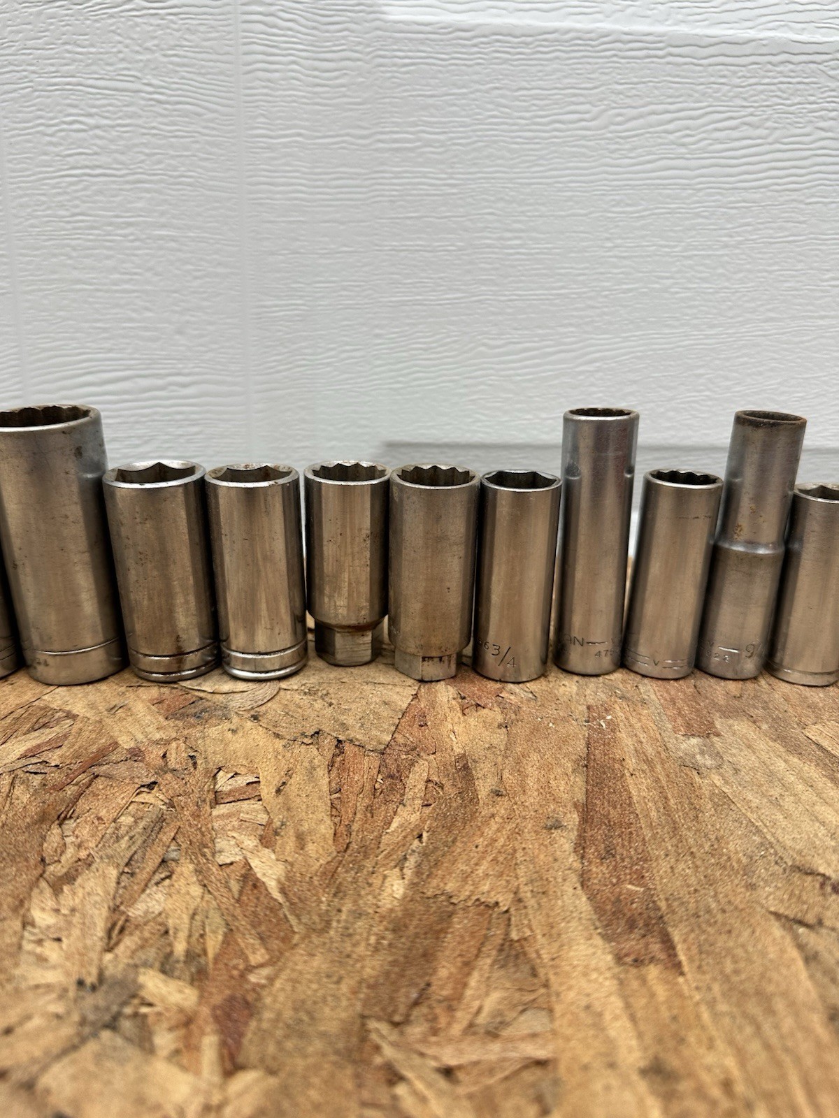Vintage Lot Of 18 deep sockets Craftsman klein S-K Made USA 1/2 drive