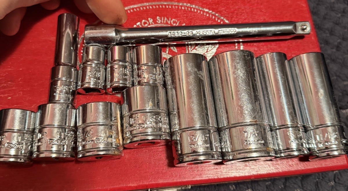 Urrea Socket Set Of 12 – 6 Pt- With Extension 3/8 » – 13 Total Pcs