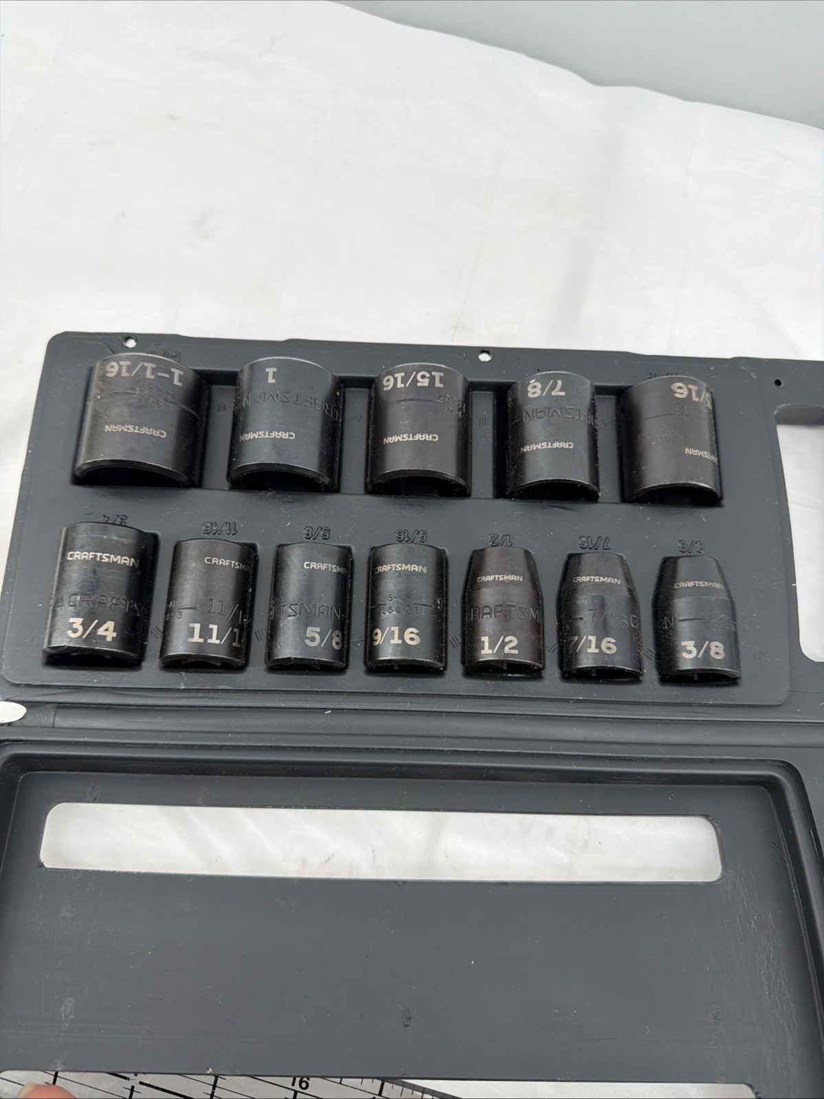 Craftsman 12pc Impact Socket Set 1/2-3/8 To 1-1/16in_9*/15884