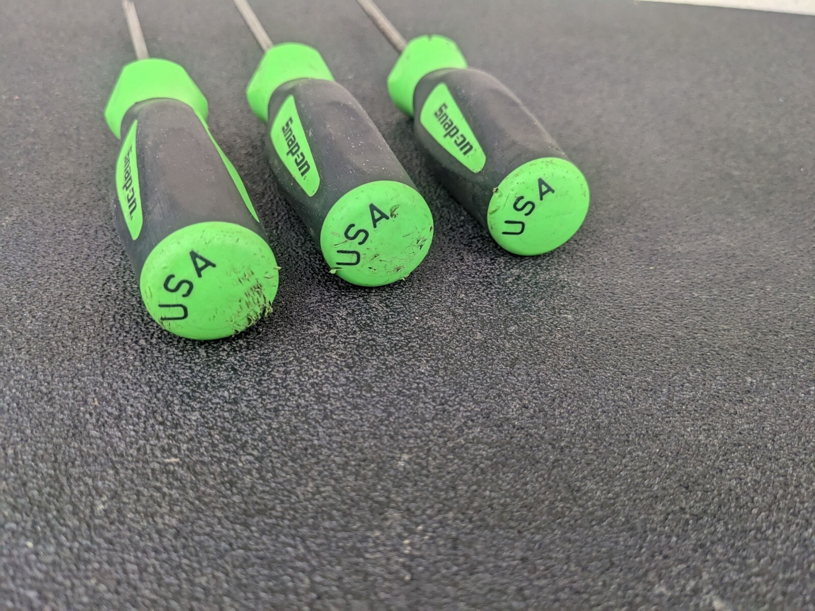 #bk347 Snap-on Tools USA GREEN Soft Grip Heavy-Duty Pick Set SGLASA604BG
