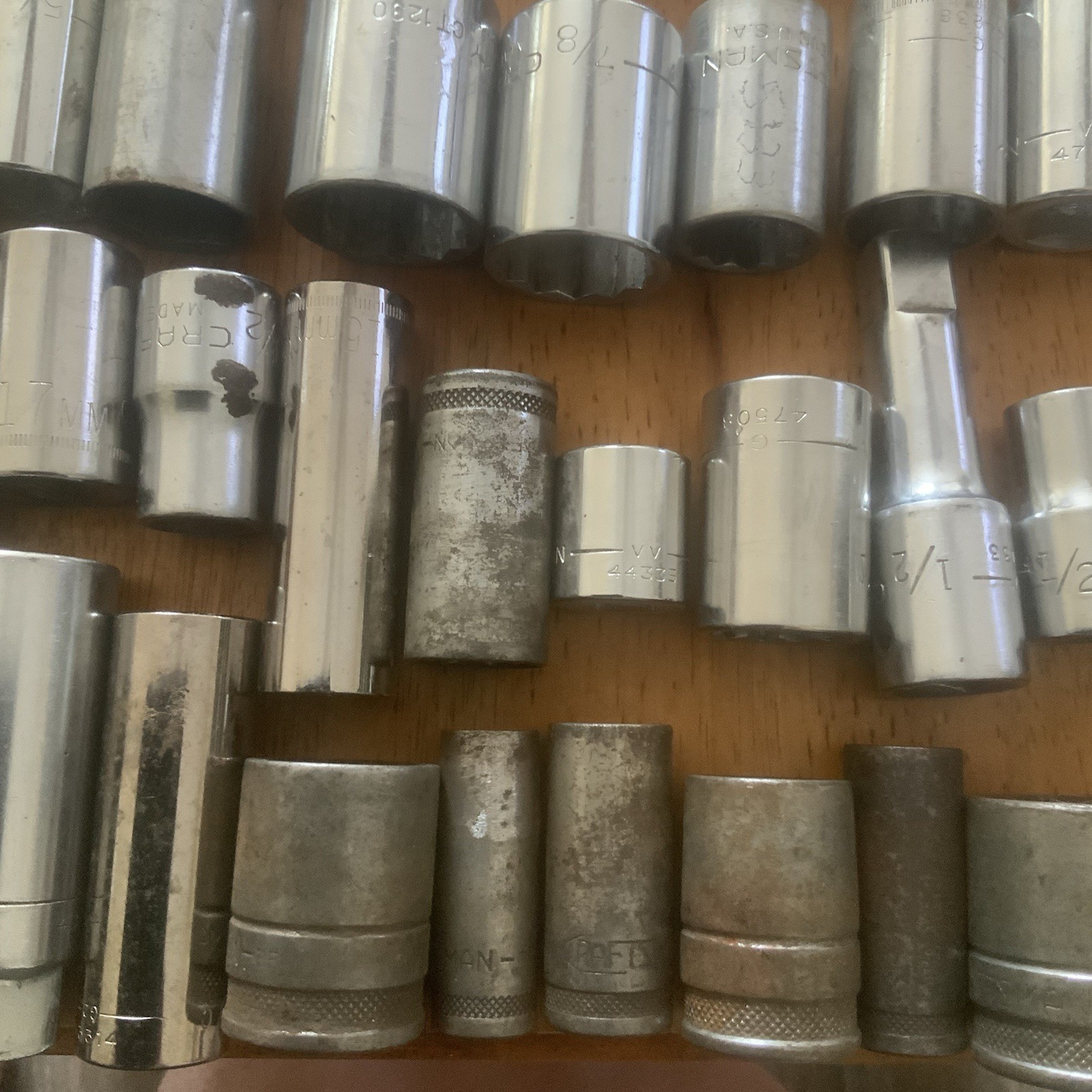 Lot Of 155 All Craftsman Sockets & Extension (Mixed Sockets Lot) Vtg Euc