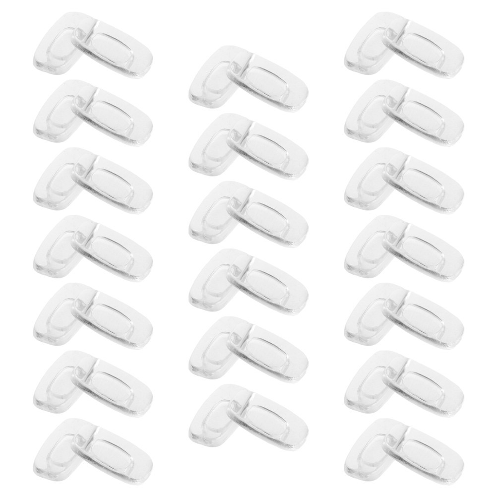 20 Pairs Eye Glass Nose Piece Pads Silicone for Eyewear Eyeglass Soft