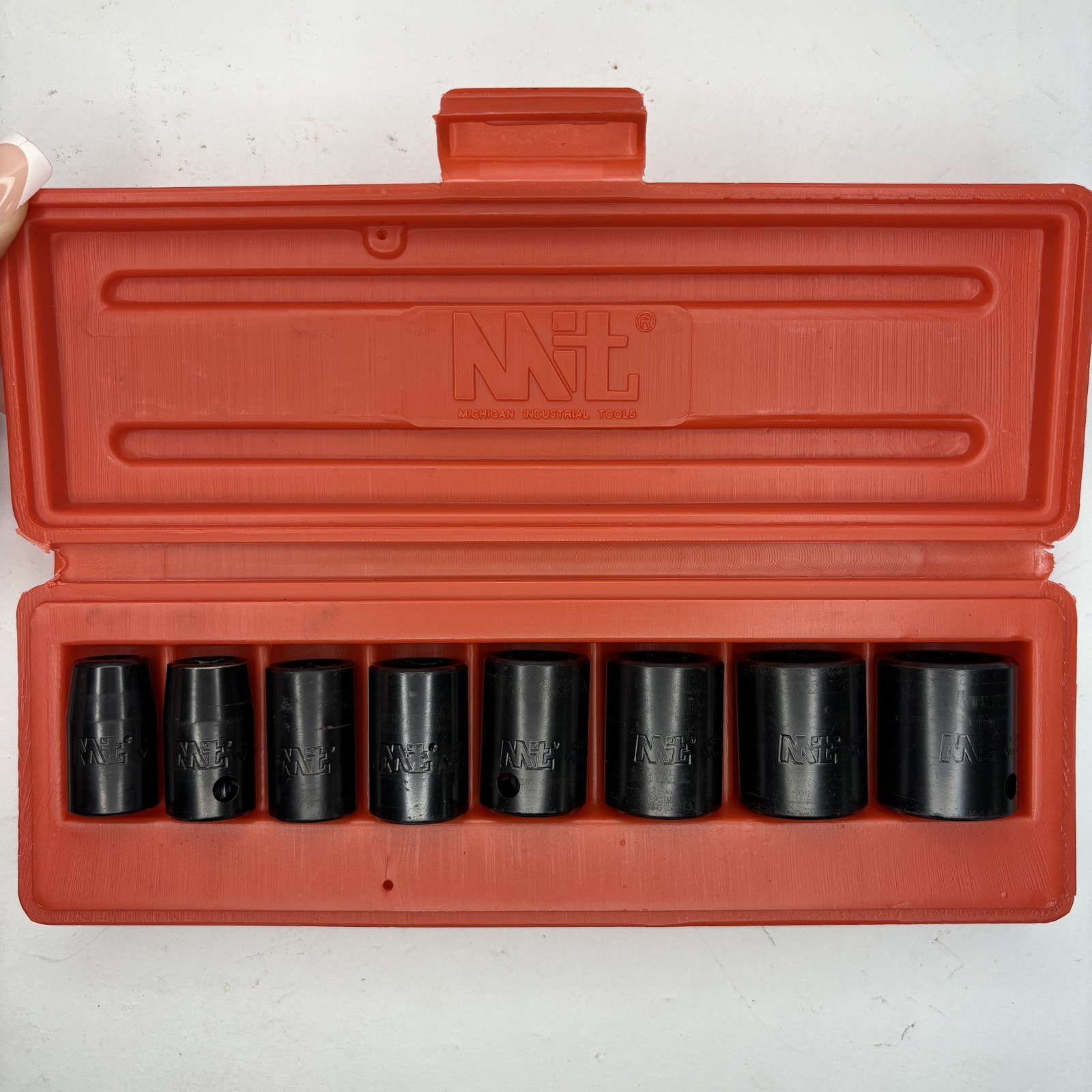 MIT 3/4″ Drive 5/16–3/4″ 6 Point Socket Set 8pc Shallow w/ Ratchet & Extensions