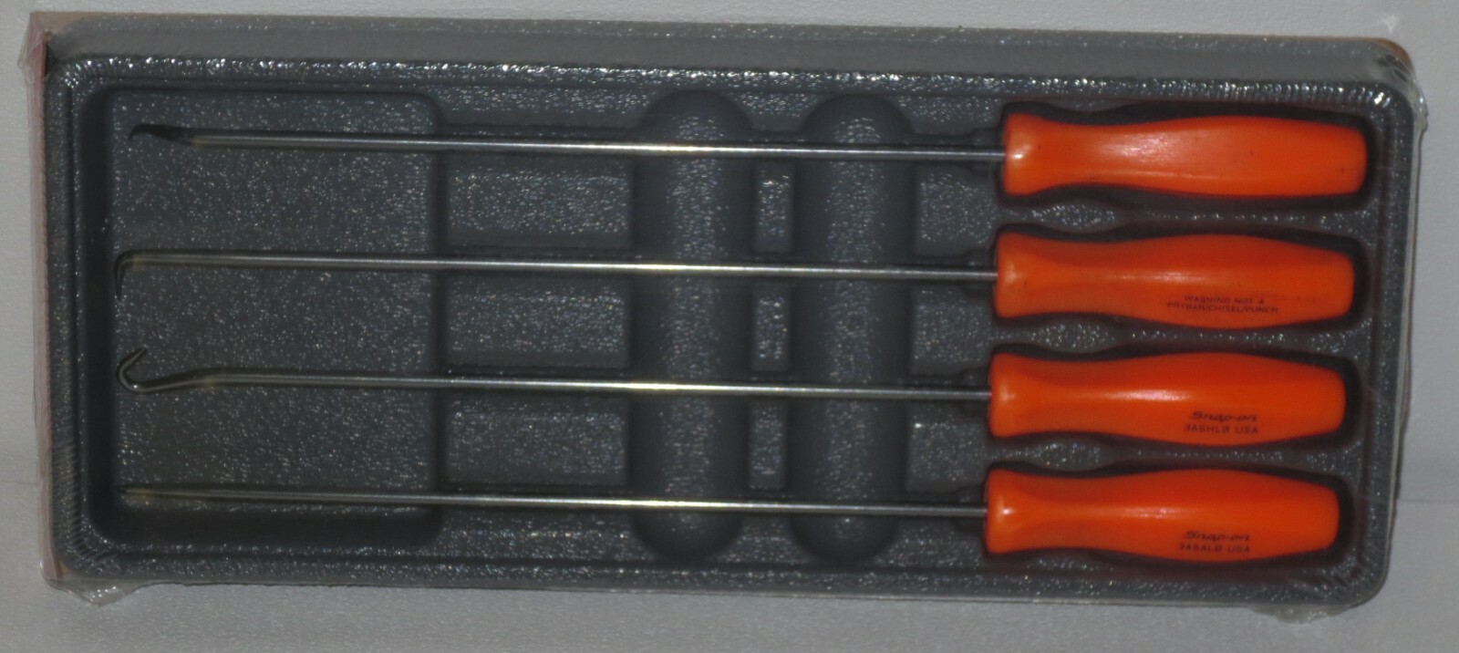 NEW! Snap-on Pick Set, LONG SHAFT, ASAL204BO *ORANGE HARD HANDLES* NEW & SEALED