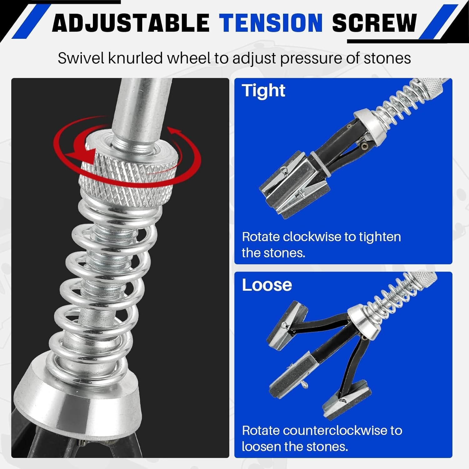 3-Piece Engine Brake Cylinder Hone with Fine 220 Grit for Superior Performance