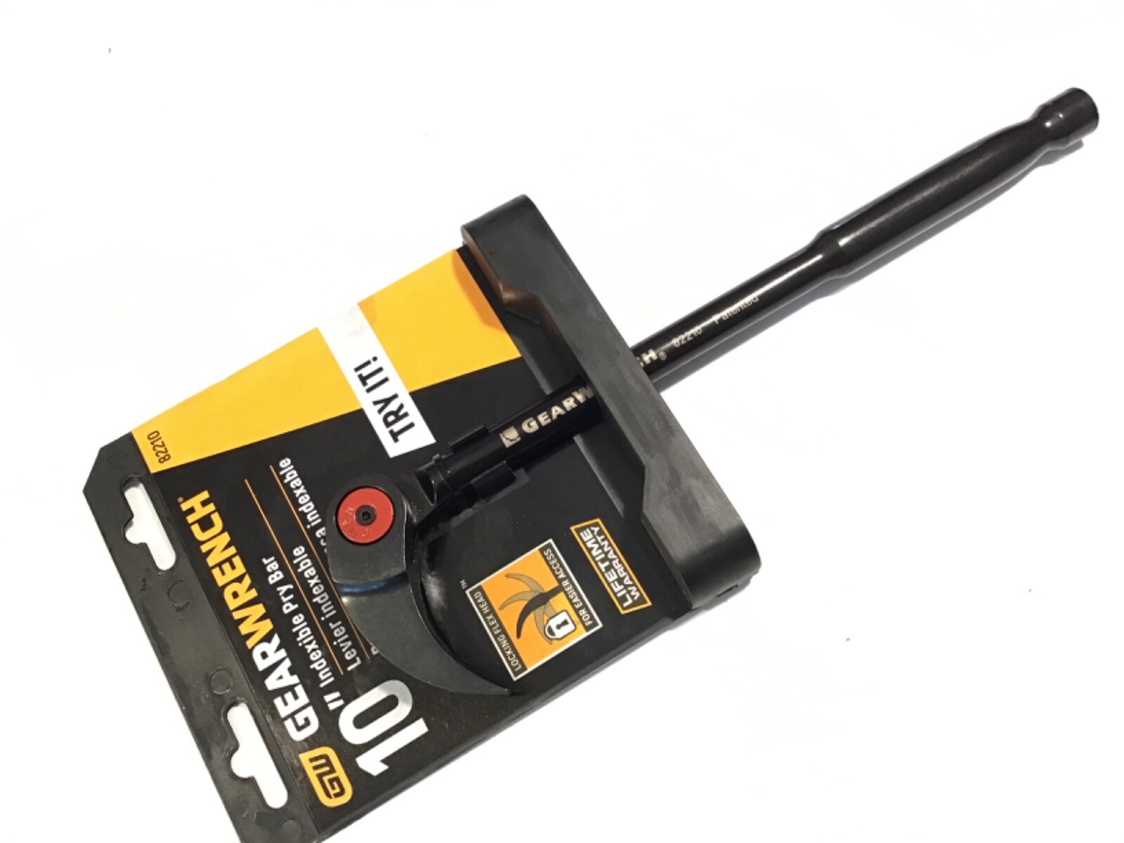 Gearwrench 82210 NEW 10” Steel Indexing Pry Bar With Snap Locking Flexible Head