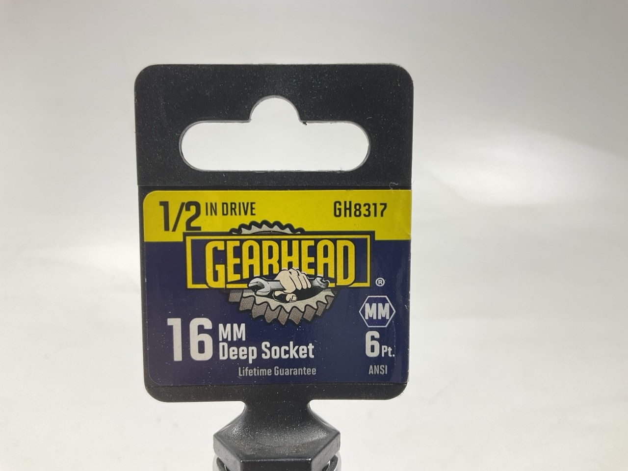 Gearhead GH8317 – 6 Point, 1/2″ Drive, 16MM Deep Socket