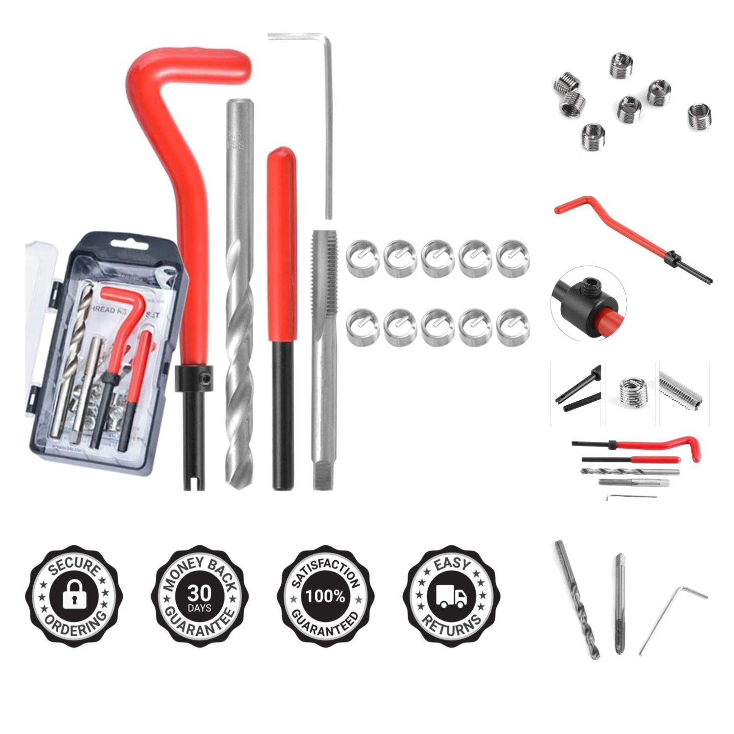 Stainless Steel M14 x 1.25mm Thread Repair Kit – All-in-One Auto Repair Tool