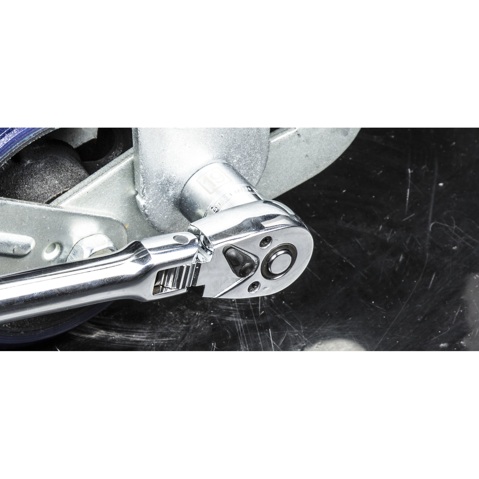 Steelman 18 in. Long 3/8 in. Drive Flex Head Ratchet 95819