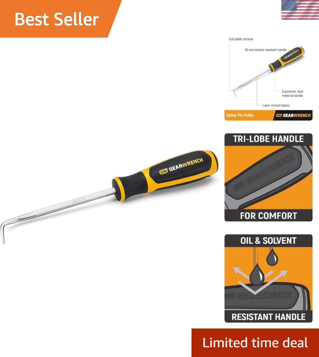 Automotive 5″ Cotter Pin Puller – Professional Tool with Comfortable Grip