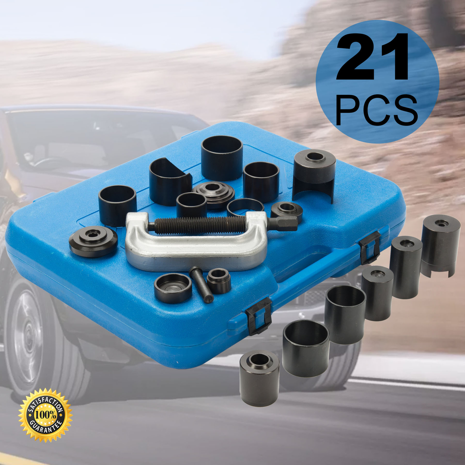 21PCs Auto Repair Service Remover Ball Joint Service Tool & Master Adapter Kit