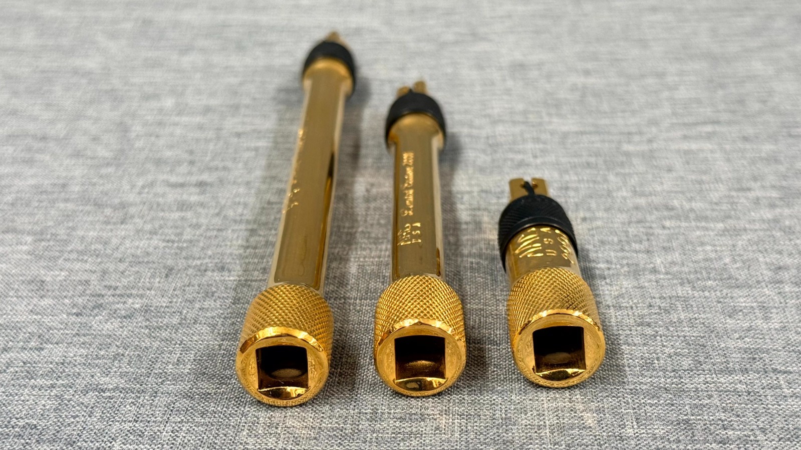 MAC Tools Limited Edition 2001 24k Gold Plated 3 Piece Extension Set USA W/case