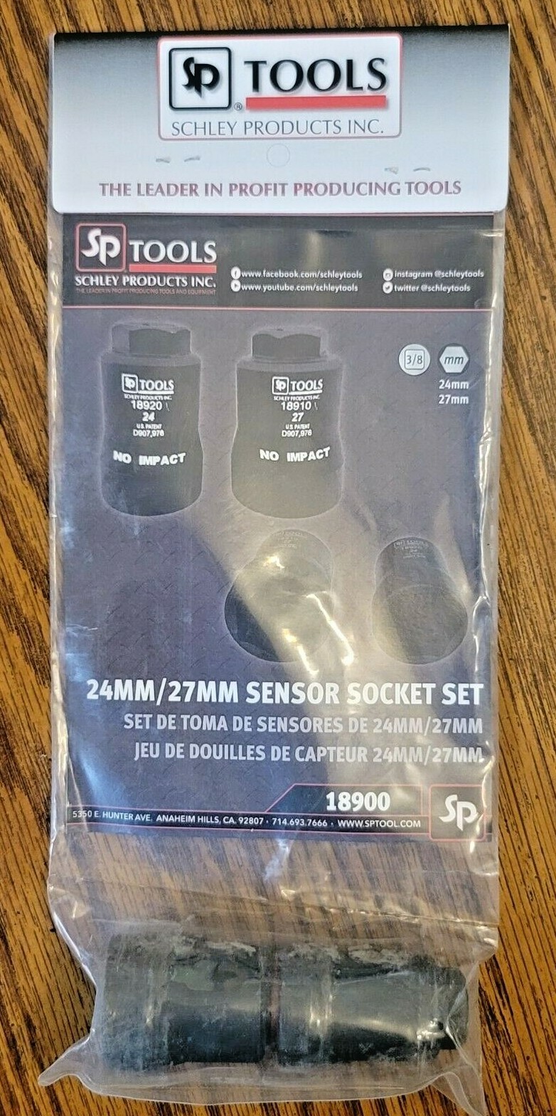 Schley 3/8″ dr High Access Sensor Socket Set 24 & 27mm Fits Many Sensors #18900