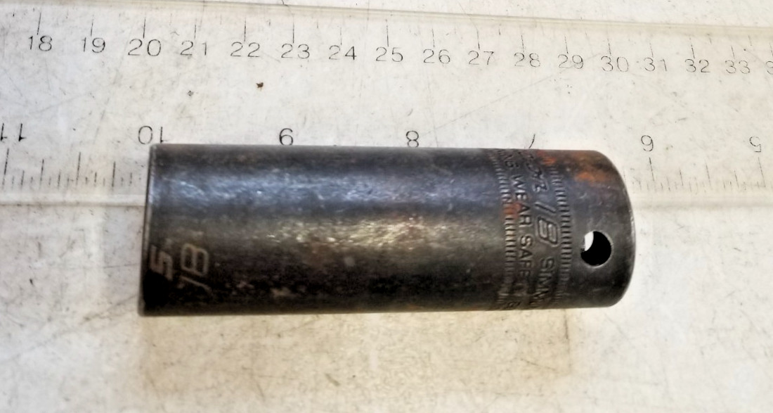 SNAP-ON SIMMLM180 USA 1/2 Inch Drive 6 Point 18mm Deep Impact Socket