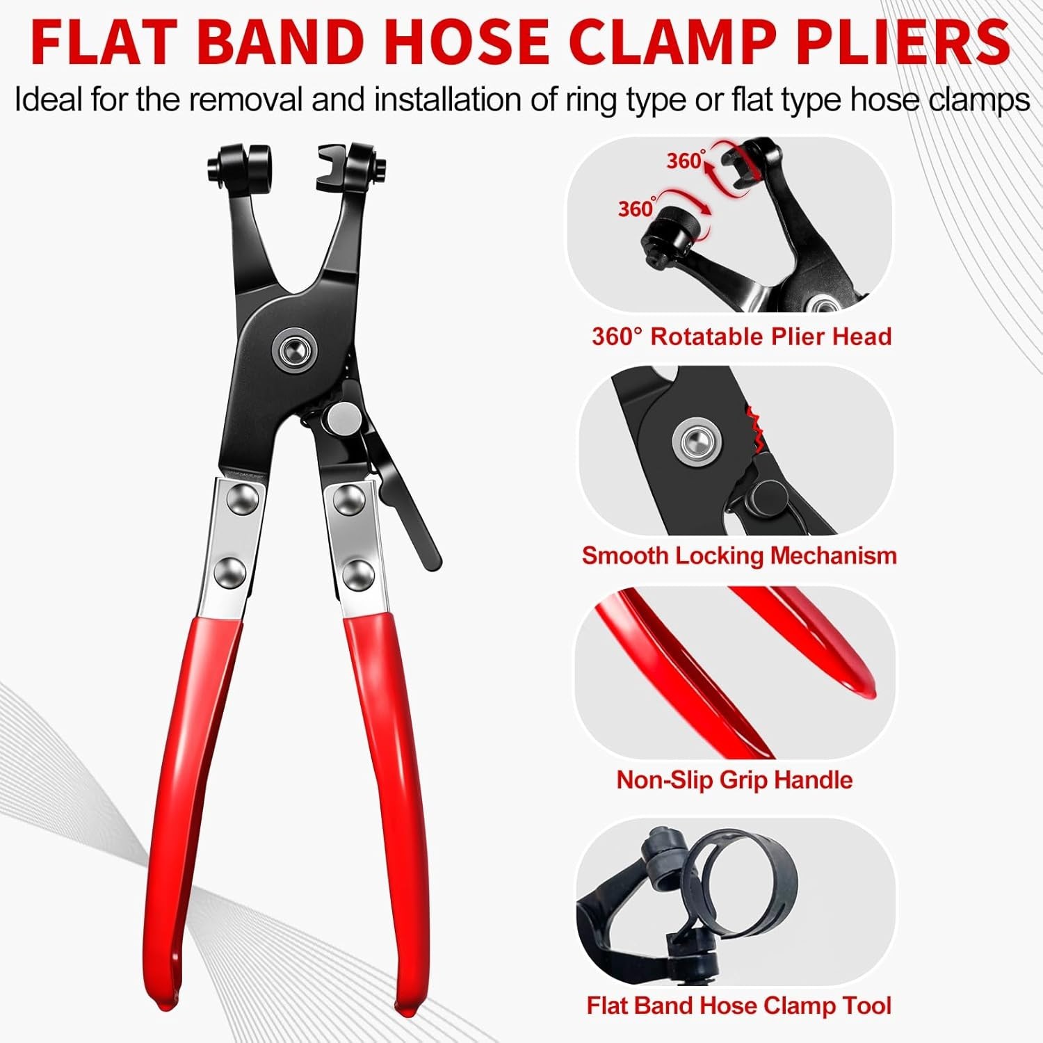 Universal 5-Piece Disconnect and Hose Clamp Tool Set for Efficient Car Repairs