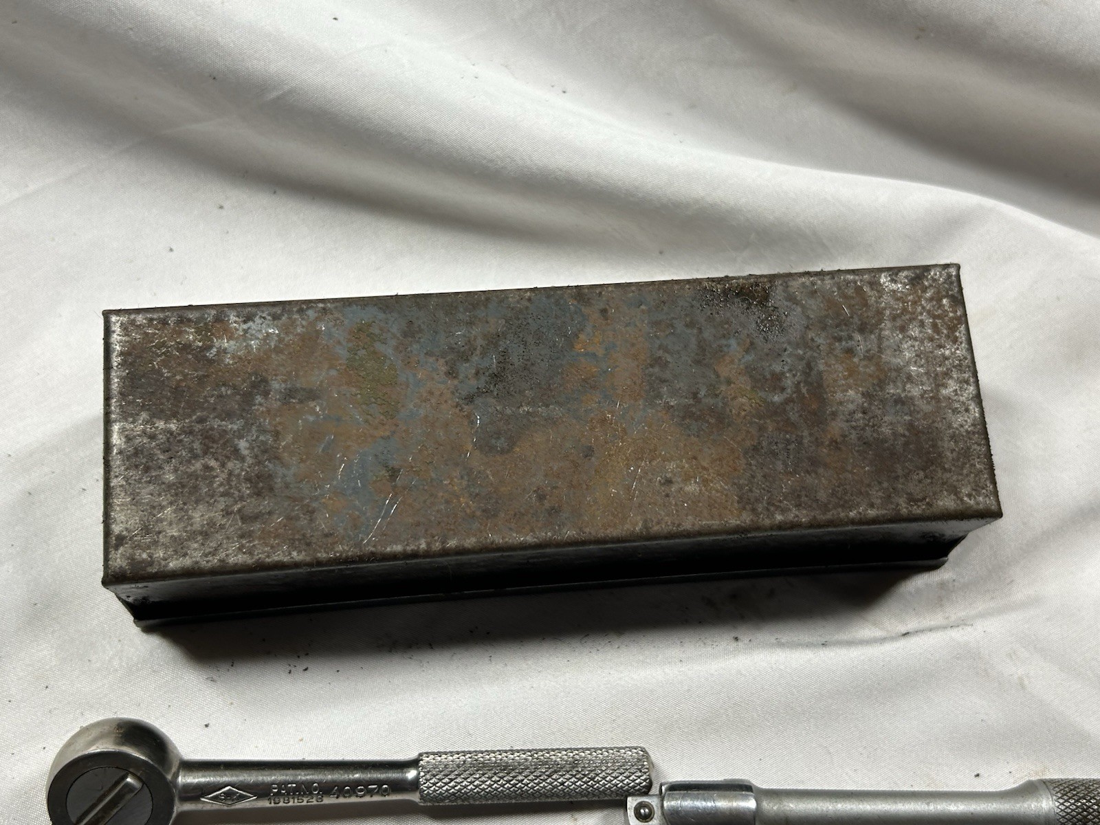 Vintage S-K Tools 1/4” Drive Ratchet SAE Socket Set 12 & 8pt Metal Box USA